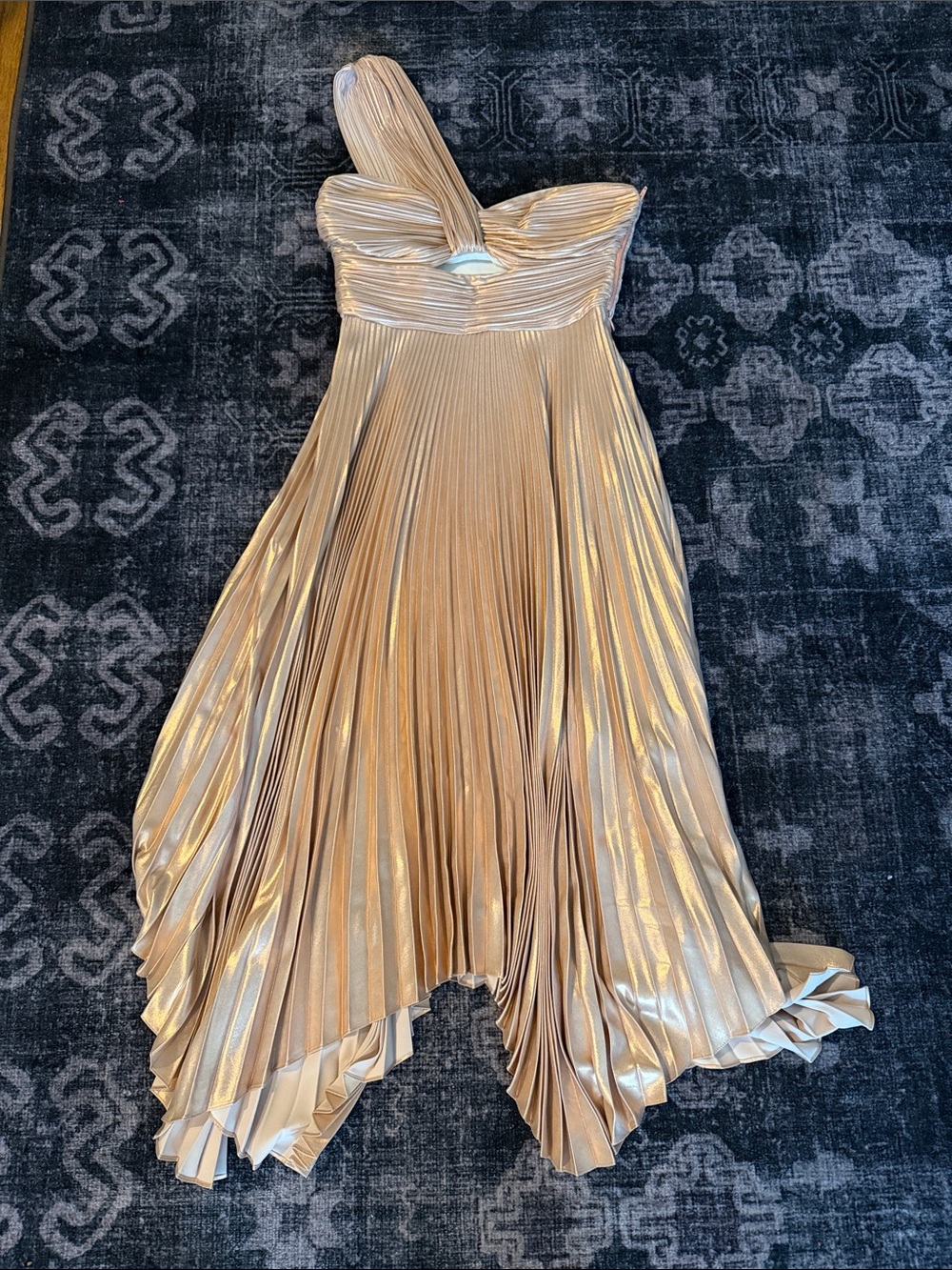 A.L.C. Asymmetrical One-Shoulder Pleated Dress
